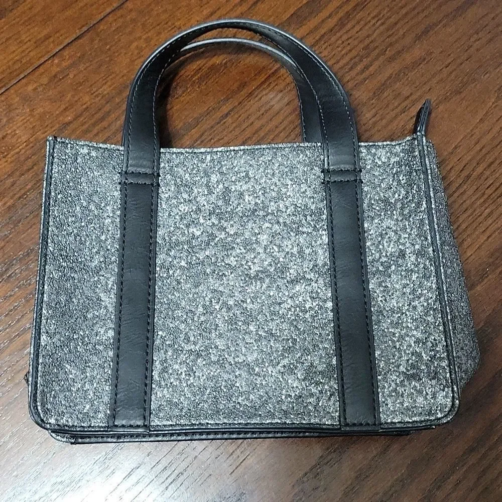 Fossil Maisie Mini Satchel in metallic black/gunmetal